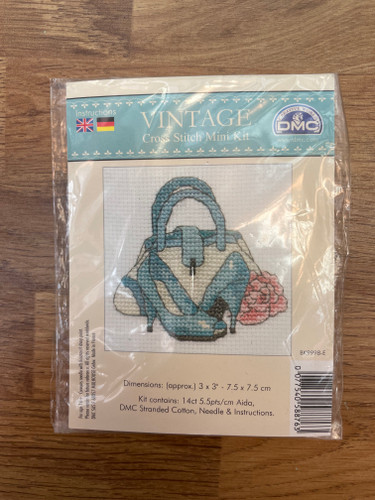 Vintage Shoes and Handbag Mini Counted Cross Stitch Kit by DMC