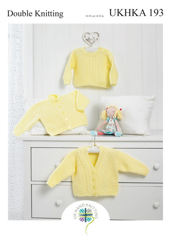 Baby Patterns: Double Knitting: Cardigans