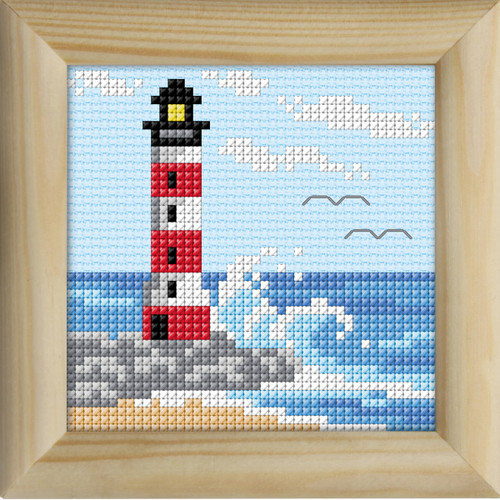 Counted Cross-Stitch Kit: with Frame: Lighthouse By Orhcidea