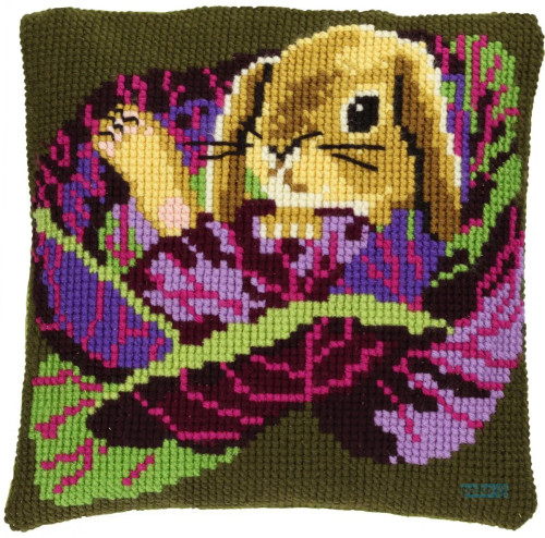 Bunny in Cabbage Chunky Cross Stitch Kit by Pako