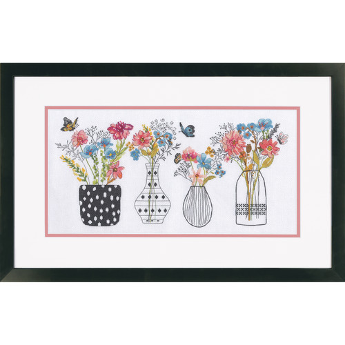 Wildflowers Vases Cross stitch Kit by Dimensions