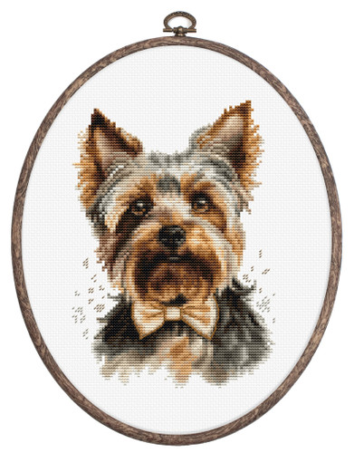 The Yorkshire Terrier Cross Stitch Kit with Hoop by Luca S