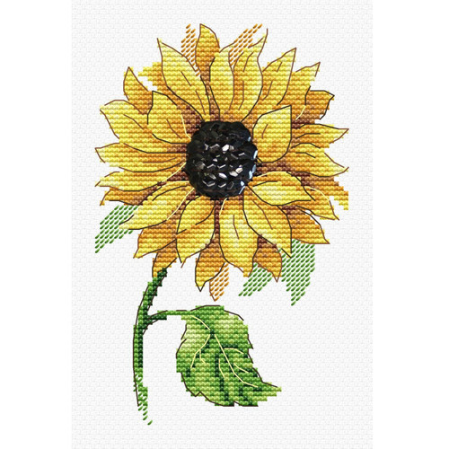 Sunflower Cross Stitch Kit on Soluble Canvas by MP Studia