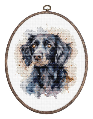 The Border Collie Cross Stitch Kit with Hoop By Luca s