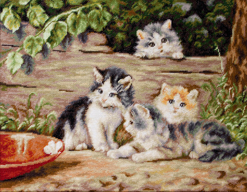 Kittens Cross Stitch Kit by Luca S