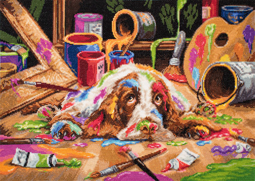 Puppy Picasso Cross Stitch Kit by Luca s