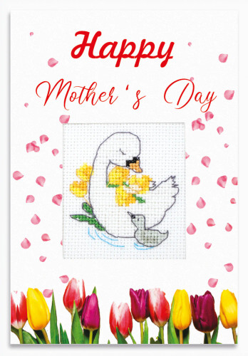 Happy Mothers Day Cross Stitch Post Card Kit by Luca-S