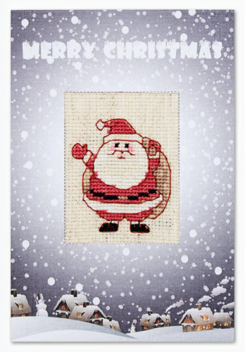 Santa Cross Stitch Post Card Kit by Luca-S