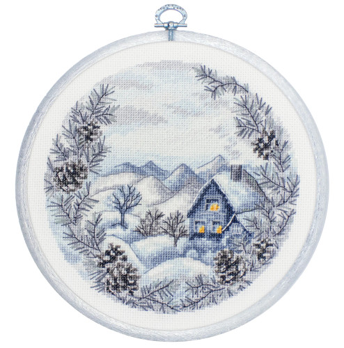 The Winter Counted Cross Stitch Kit with hoop by Luca-S