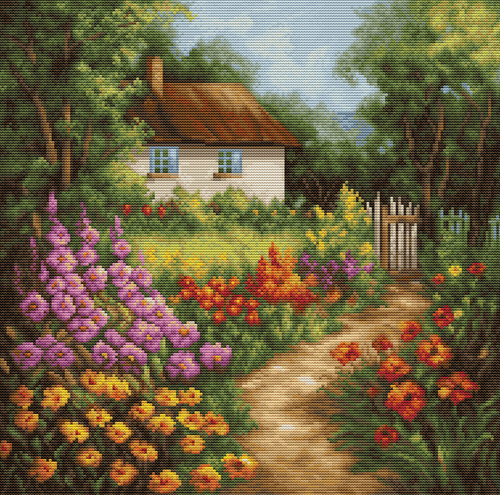 The Country House Cross Stitch Kit by Luca S