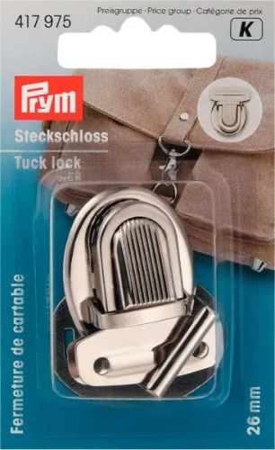 Tuck Lock 26mm in Silver by Prym - 1 Piece