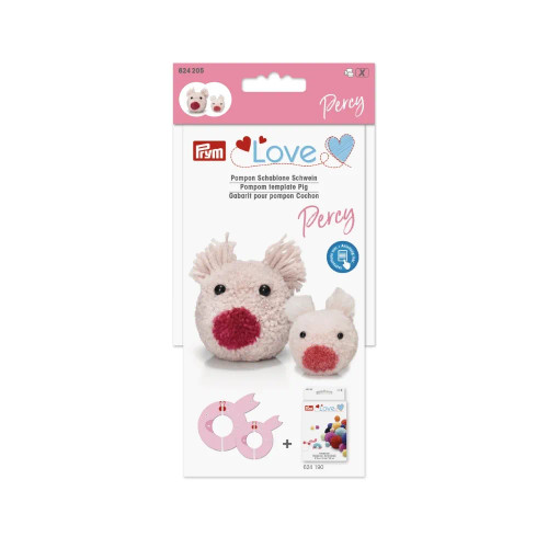 Percy Pig Pom Pom Template by Prym