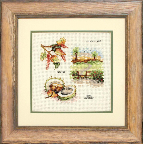 Autumn Leaves Country Life Collection Cross Stitch Kit by Anchor
