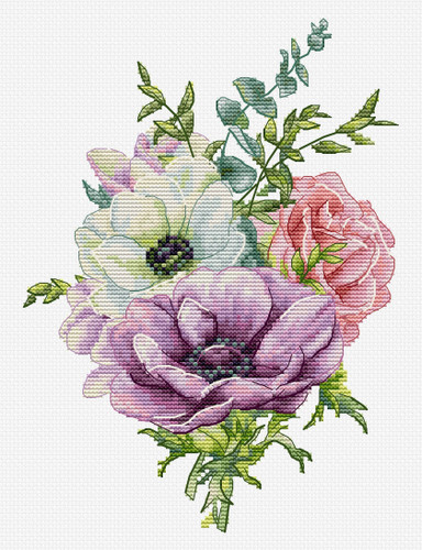 Anemone Cross Stitch Kit Luca-S