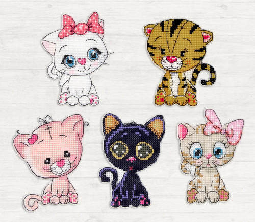 Kittens Toys Cross Stitch Kit by Luca-S