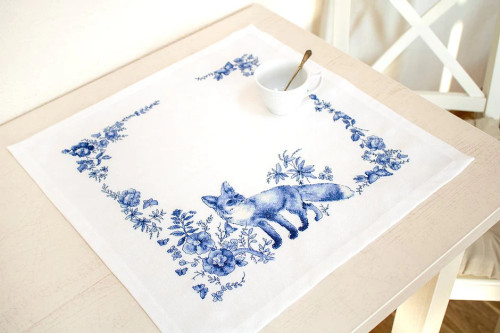 Fox Table Topper Cross Stitch Kit by Luca-S