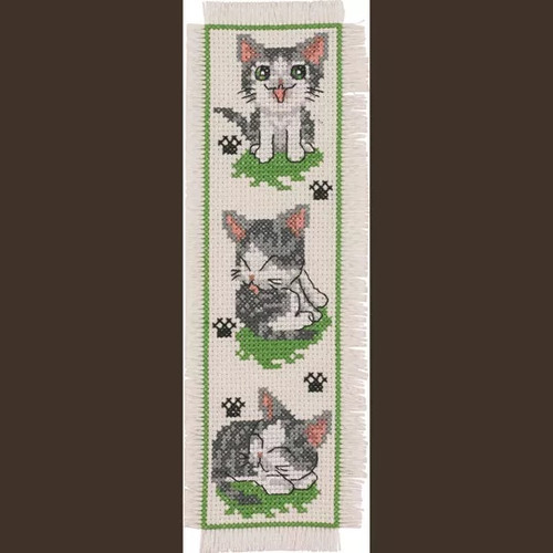 Kittycat Bookmark Counted Cross Stitch Kit by Permin