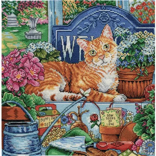 Welcome Cat Counted Cross Stitch Kit by Design Works