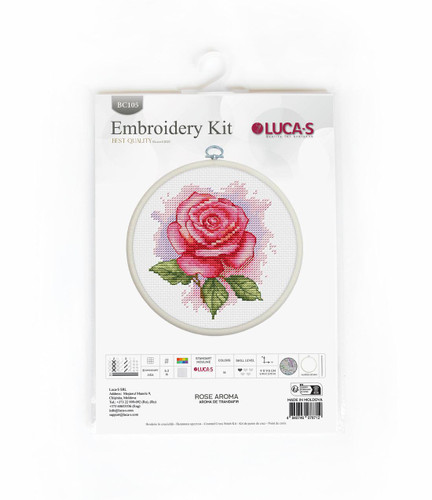 Rose Aroma Cross Stitch Kit including hoop by Luca S