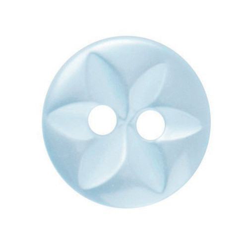 1 Buttons Star 11mm Pale Blue