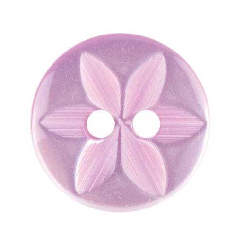 1 Button star pale Lilac, 11mm
