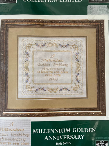 Golden Anniversary Counted Cross Stitch Kit by The Craft Collection