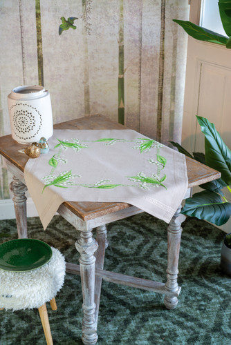 Embroidery Kit: Tablecloth: Lily of the Valley by Vervaco