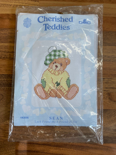 CHARITY - Cherished Teddies: Sean Counted Cross Stitch Card Kit