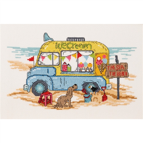 Ice Cream Truck Counted Cross Stitch Kit by Permin