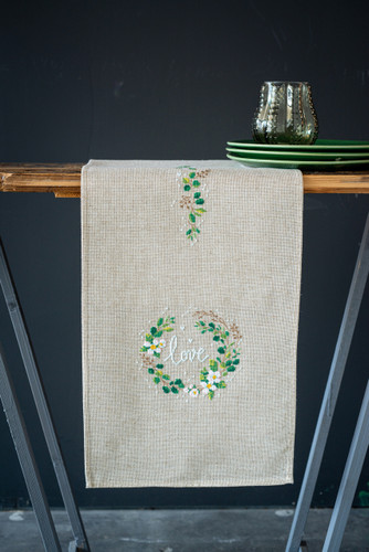 Table Runner: Love Embroidery Kit