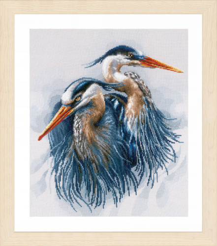 Great Blue Herons Counted Cross Stitch Kit