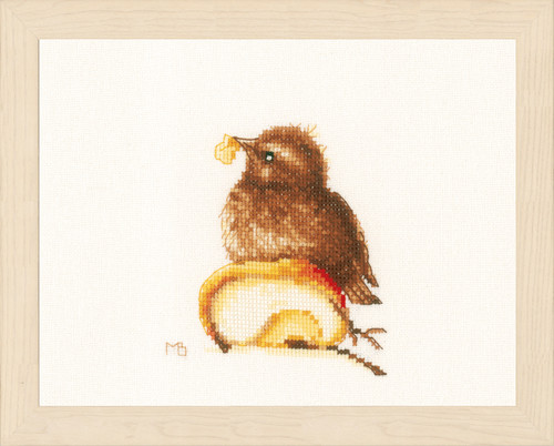 Young Blackbird Counted Cross Stitch kit by Lanarte