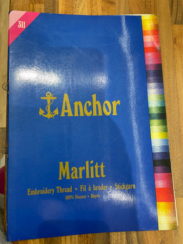 CHARITY - *Second-Hand* Anchor Marlitts Shade Card with real threads