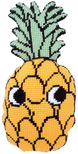 Pineapple Cross Stitch Cushion Kit by Vervaco