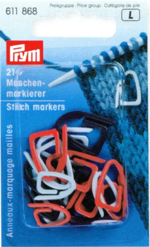 21 Plastic Stitch Markers by Prym