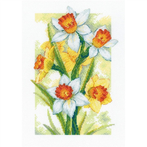 Spring Glow - Daffodils Counted Cross Stitch Kit by Riolis