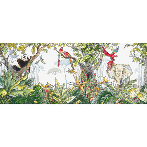Jungle Time Counted Cross Stitch Kit by Letistitch