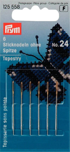 Silver/gold eye Tapestry Needles Size 24 pack of 6