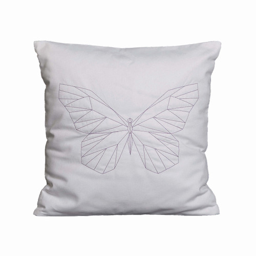 Cushion: Geometric Butterfly Machine Embroidery Kit
