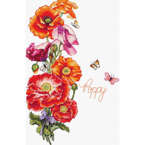 Poppy Counted Cross Stitch Kit by Letistitch