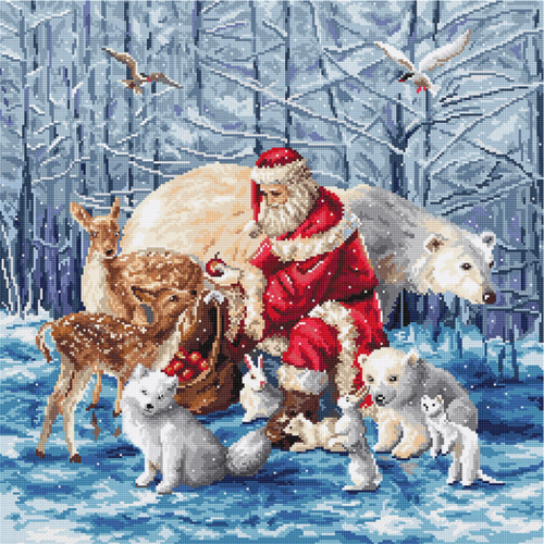 Santa and Friends Counted Cross Stitch Kit by Letistitch