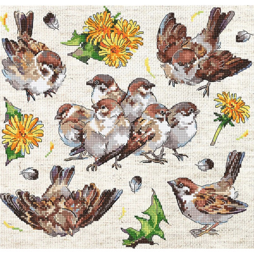 Sparrows Counted Cross Stitch Kit by Letistitch