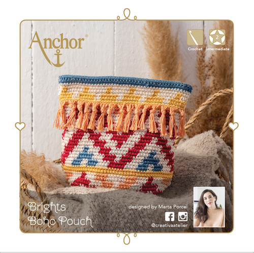 Crochet Kit: Boho Pouch: Brights