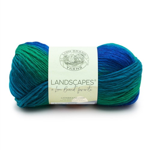 3 x 100g Lion Brand Yarn Landscapes - Blue Lagoon  Yarn 