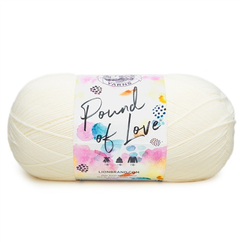 1 x 454g Lion Brand Yarn Pound of Love - Antique White Yarn