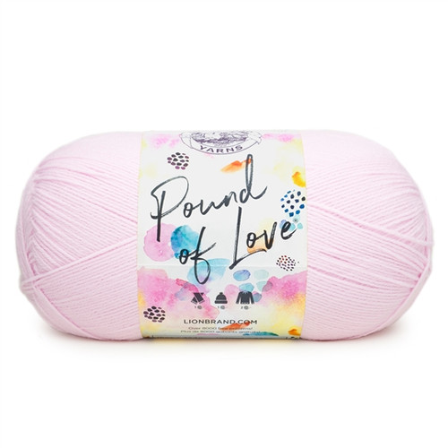1 x 454g Lion Brand Yarn Pound of Love - Pastel Pink Yarn