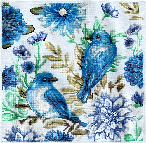 Blue Birds Counted Cross Stitch Kit by Design Works