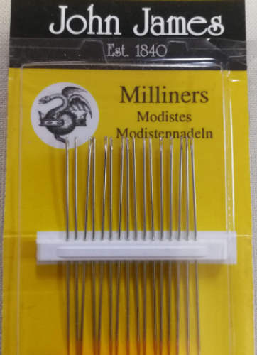 John James Milliners Needles size 5 - pack of 16