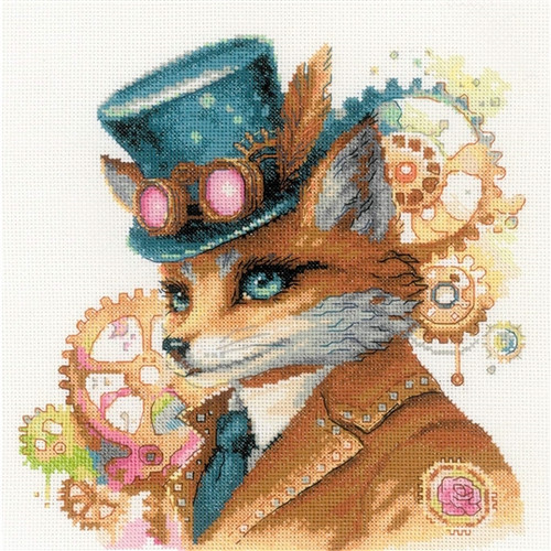Steampunk Fox Counted Cross Stitch Kit By Riolis