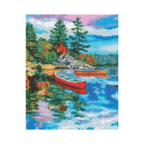 Sky Reflection by the Lake Counted Cross Stitch Kit by RTO